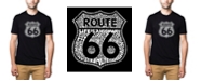 LA Pop Art Men's Premium Word Art - Route 66 Life Is A Highway T-shirt